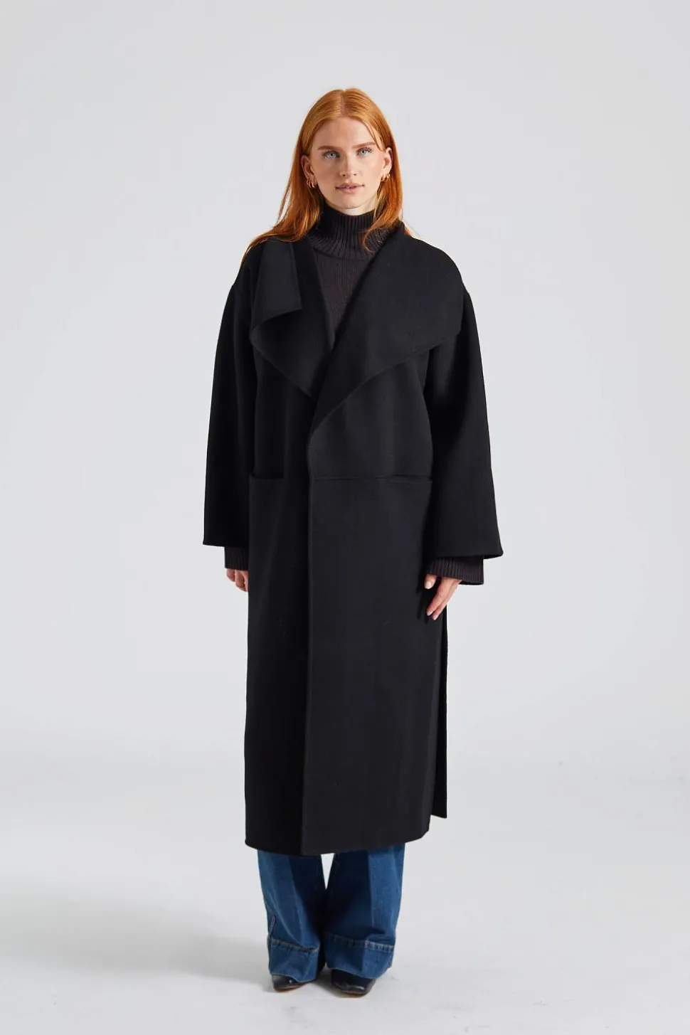 Signature Wool Cashmere Coat Black