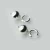 Silver Sphere Hoops