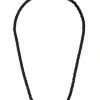 Skinny Diamond Necklace Black