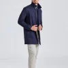 Sky Fall Coat Savile Navy Wool