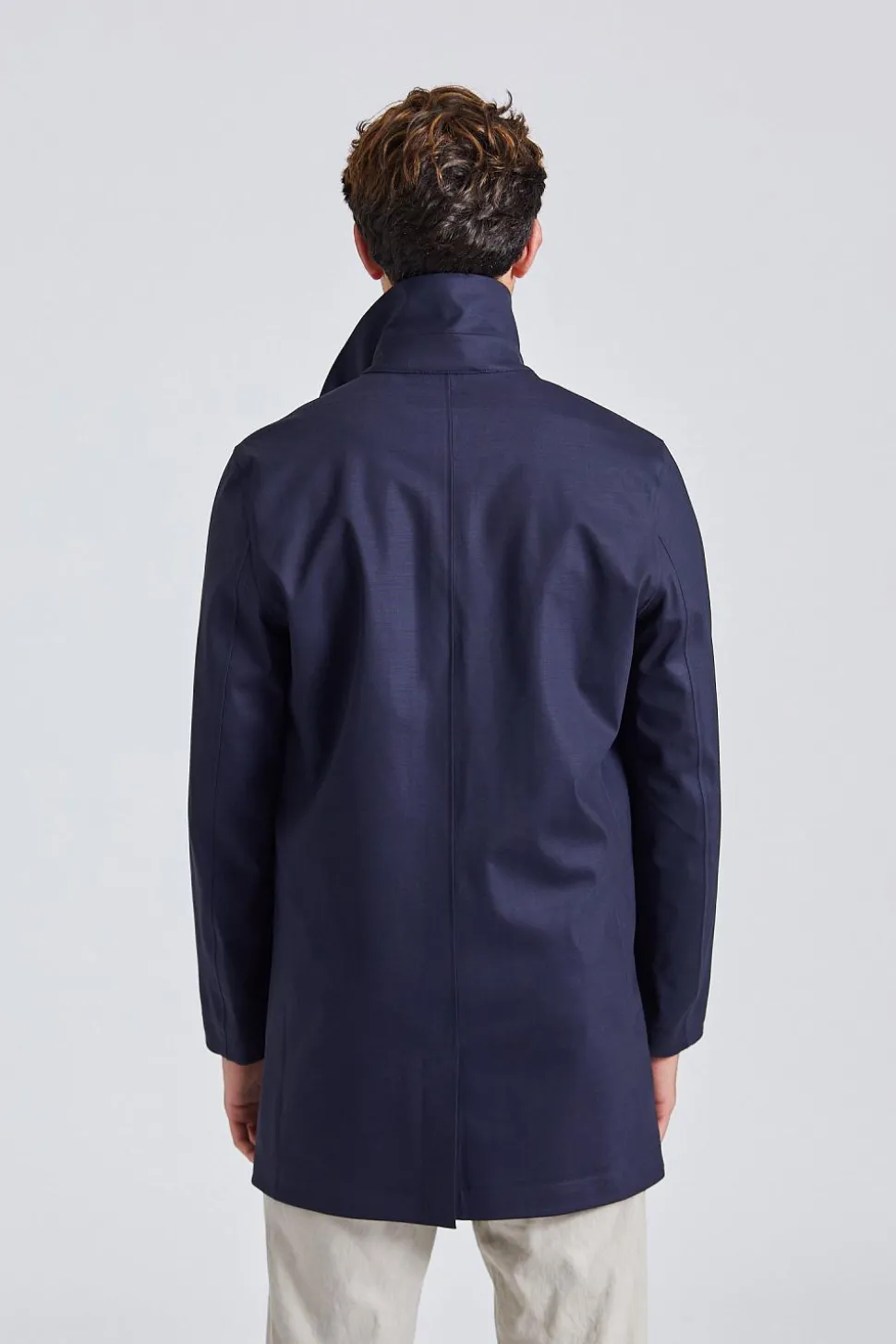 Sky Fall Coat Savile Navy Wool