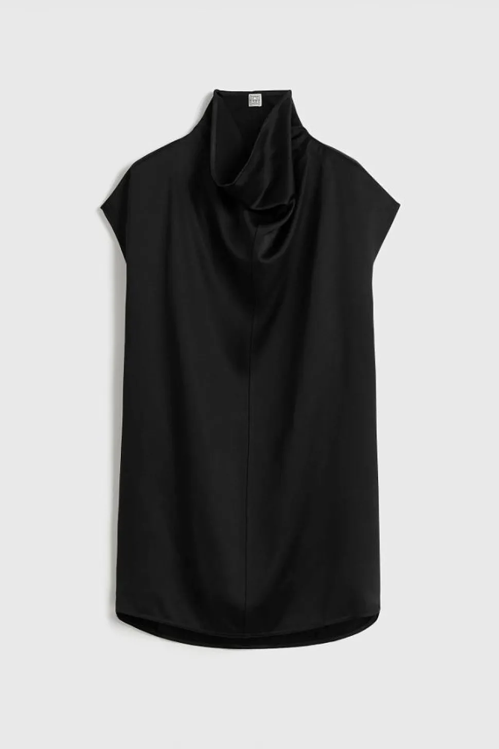 Sleeveless Funnel-neck top Black