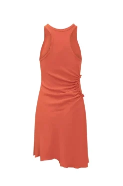 Sleeveless Gather Detail Mini Dress Scarlet