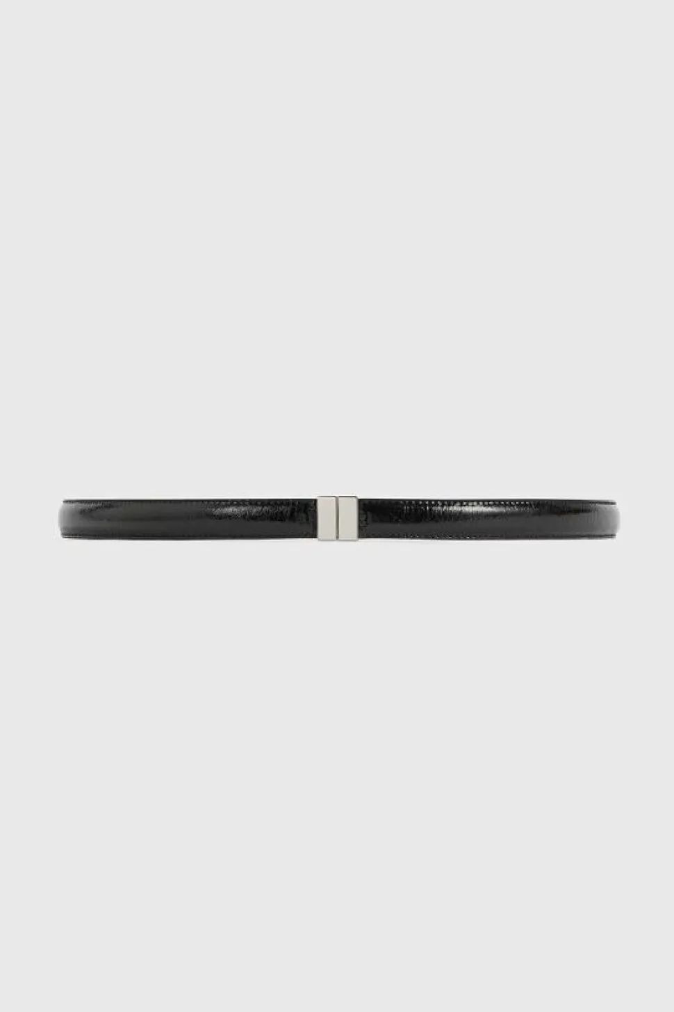 Slide Clasp Naplack-Leather belt Black