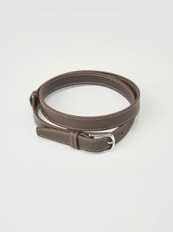 Slim Leather Belt Brown