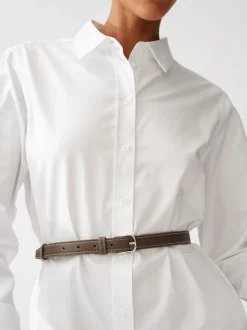 Slim Leather Belt Brown
