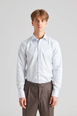 Slimline Blue Striped Twill