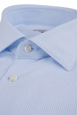 Slimline Casual Blue Striped Jersey