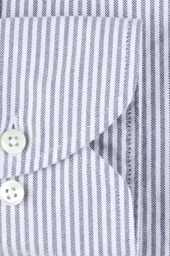 Slimline Casual Blue Stripe Oxford