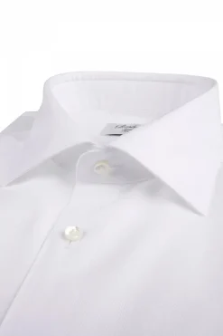 Slimline Cotton Linen Shirt White