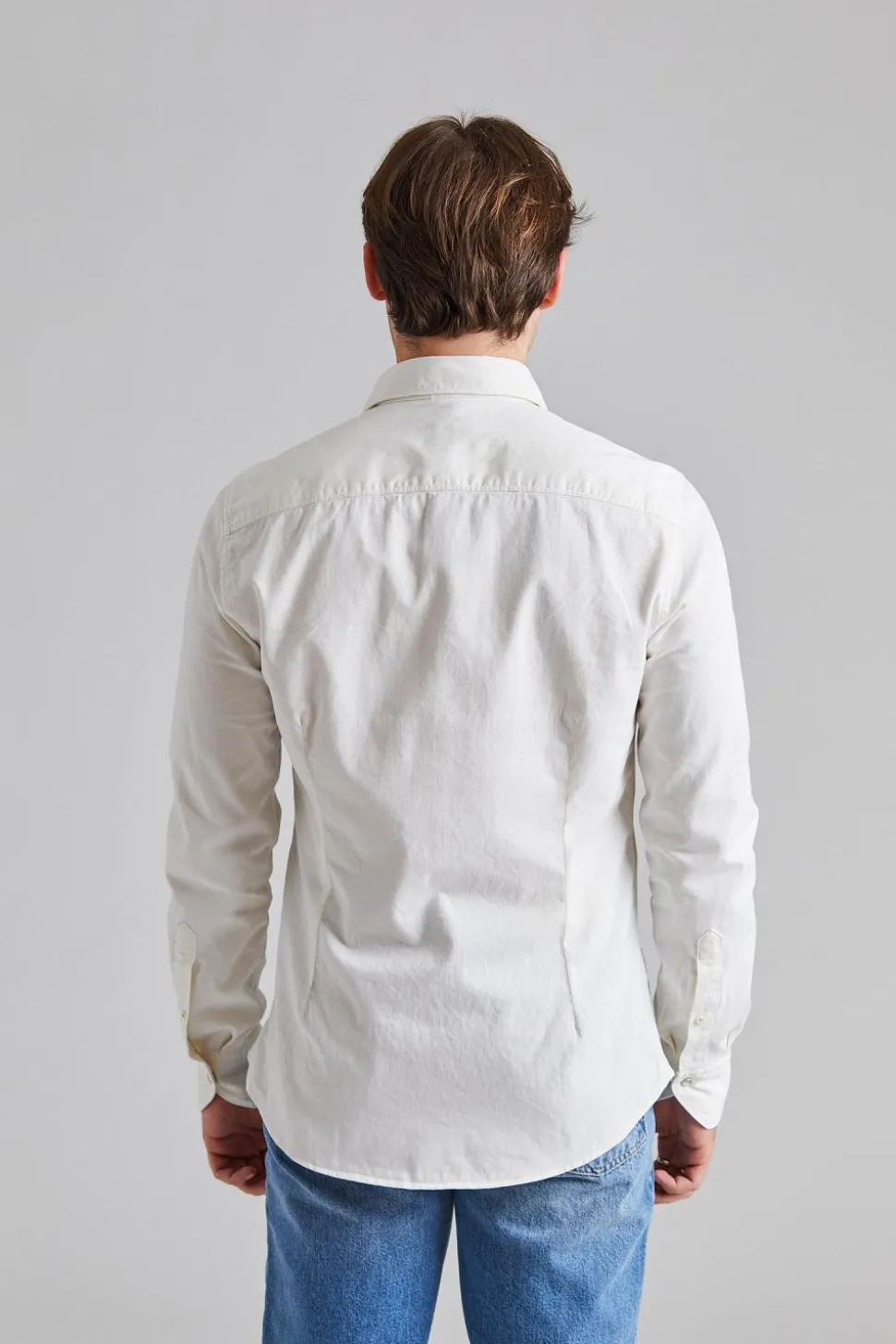 Slimline Double Pocket Western Shirt White