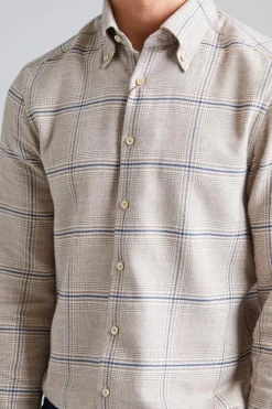 Slimline Flannel Beige Check