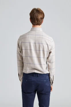 Slimline Flannel Beige Check
