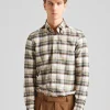 Slimline Flannel Green Check