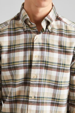 Slimline Flannel Green Check