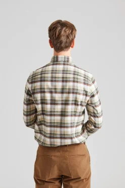 Slimline Flannel Green Check