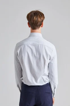Slimline Jersey Light Grey Stripe