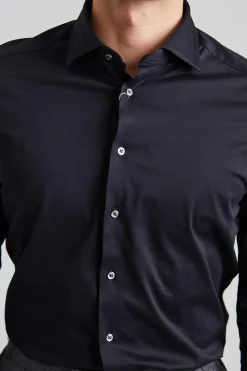Slimline Jersey Shirt Black