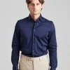 Slimline Jersey Shirt Navy