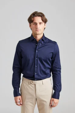 Slimline Jersey Shirt Navy