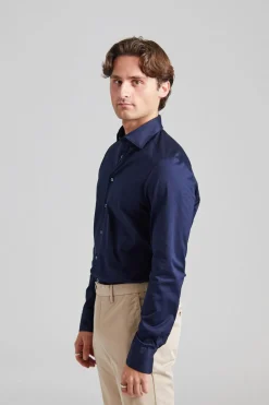 Slimline Jersey Shirt Navy