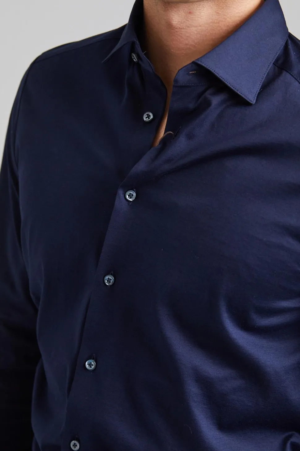 Slimline Jersey Shirt Navy