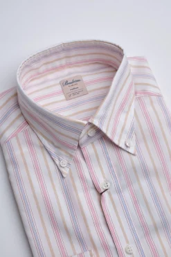 Slimline Pink, Blue and Beige Stripe