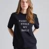 Slogan Tee Black Fashion Stole My Smile