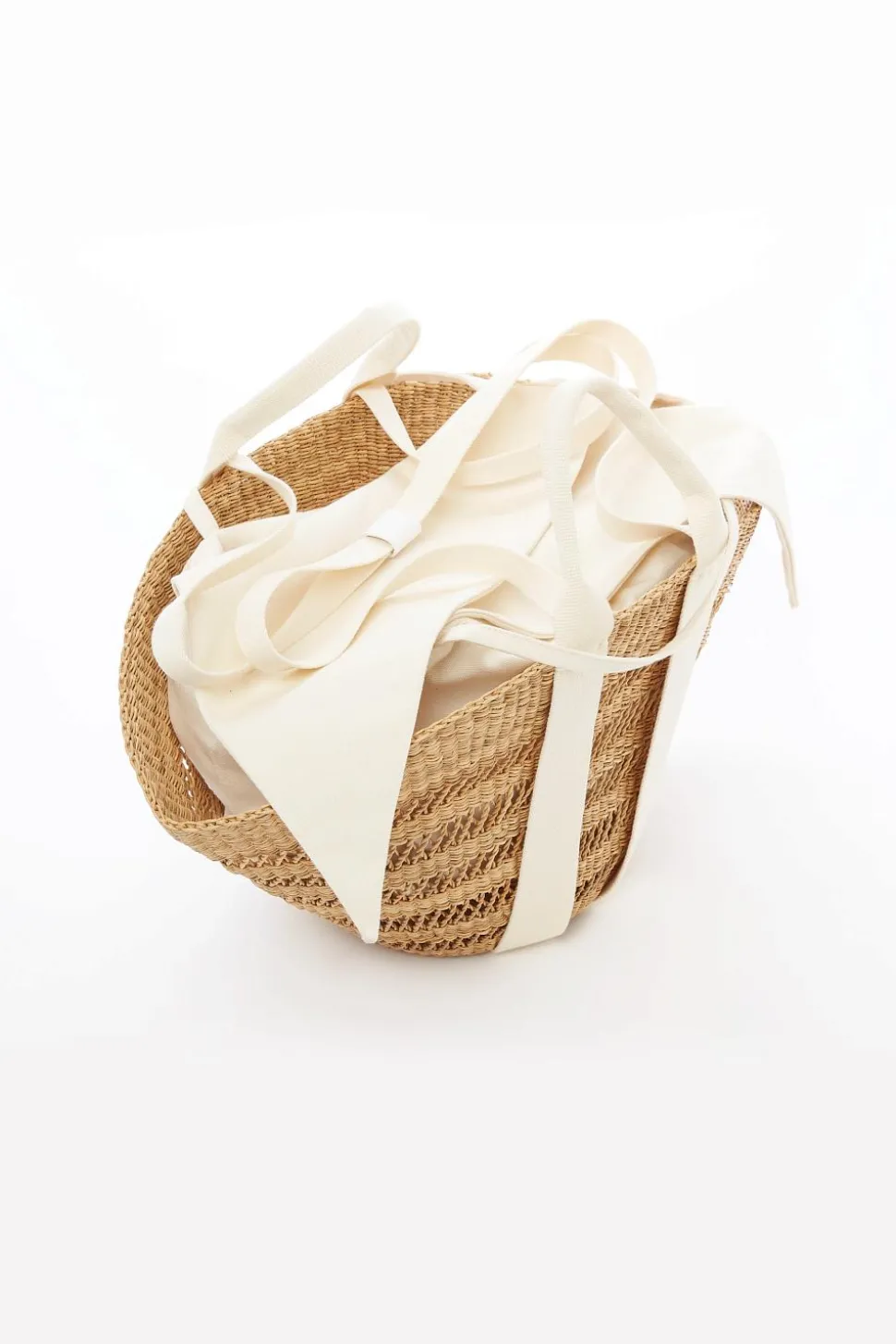 Sophie Lace Ecru Handle Ecru Pouch