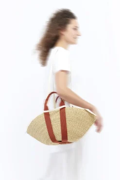 Sophie Rust Handle Ecru Pouch