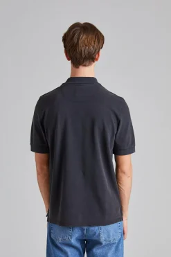SS Washed Pique Polo Faded Black