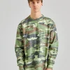Stamp Logo Sweater Khaki Green FN-MN-SWEA000359