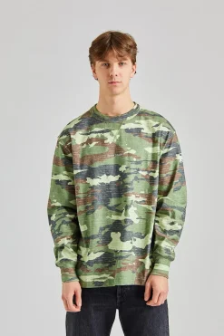 Stamp Logo Sweater Khaki Green FN-MN-SWEA000359