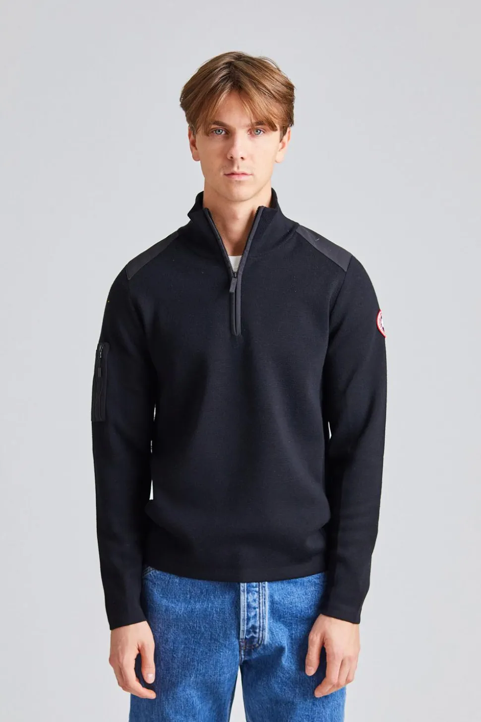 Stormont 1/4 Zip Sweater Black