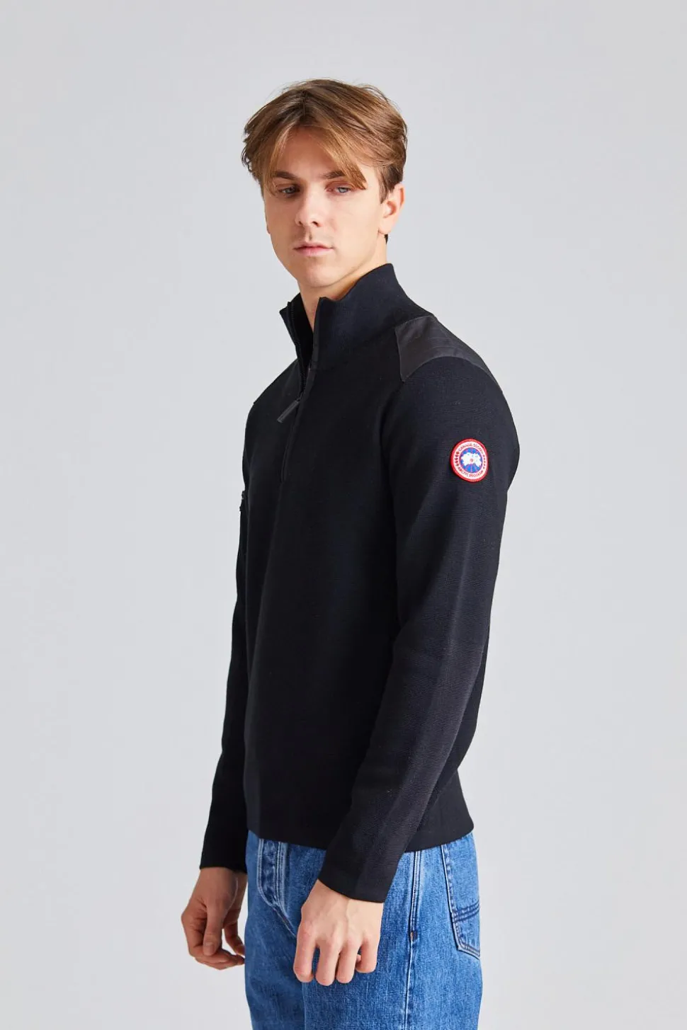 Stormont 1/4 Zip Sweater Black