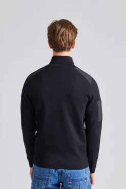Stormont 1/4 Zip Sweater Black
