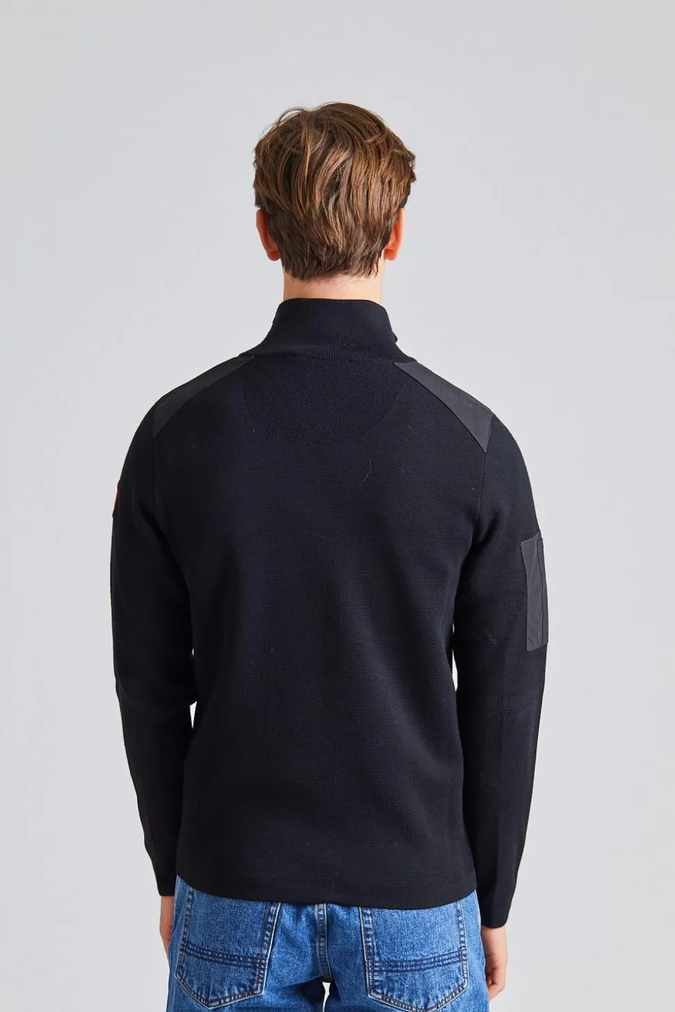Stormont 1/4 Zip Sweater Black