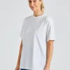 Straight Cotton Tee Off -White
