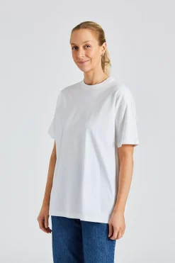 Straight Cotton Tee Off -White