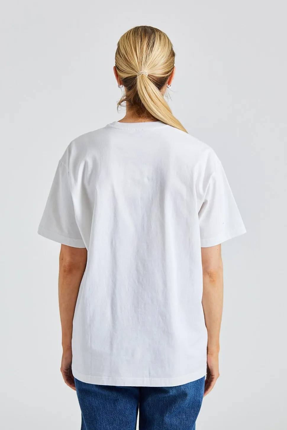 Straight Cotton Tee Off -White