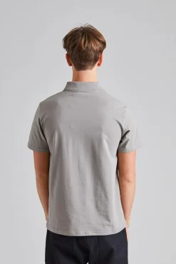 Stretch Cotton Polo T-Shirt Dove Grey