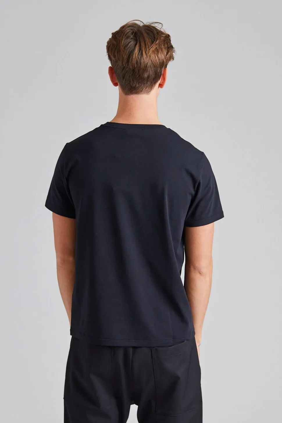 Stretch Cotton Tee Black