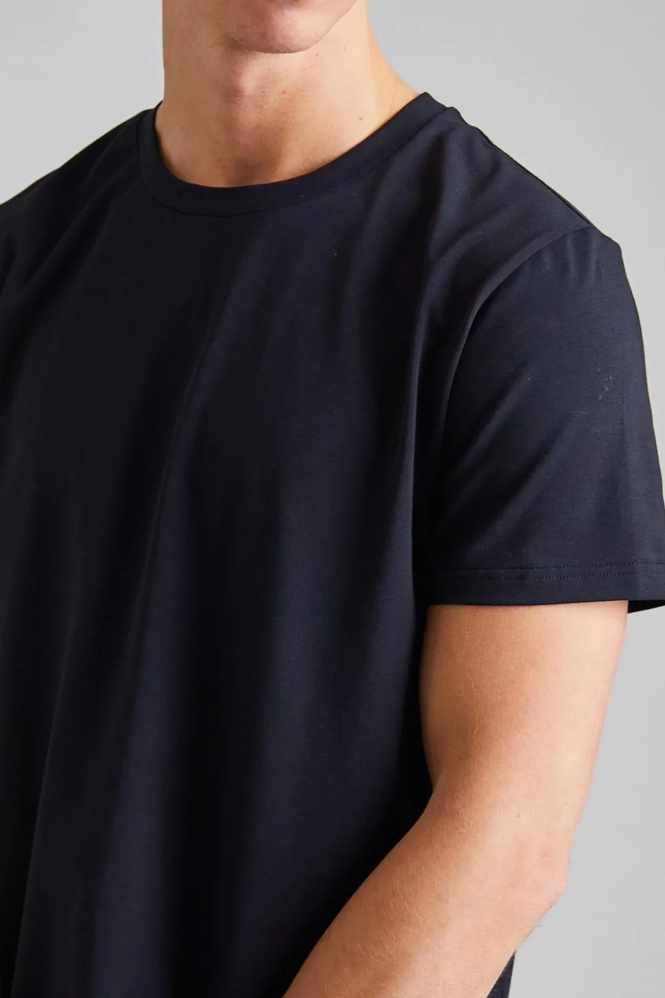 Stretch Cotton Tee Black