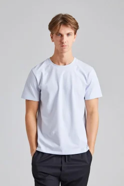 Stretch Cotton Tee Ice Blue
