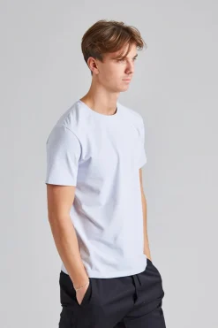 Stretch Cotton Tee Ice Blue