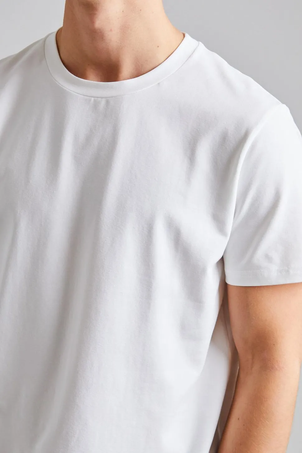 Stretch Cotton Tee White