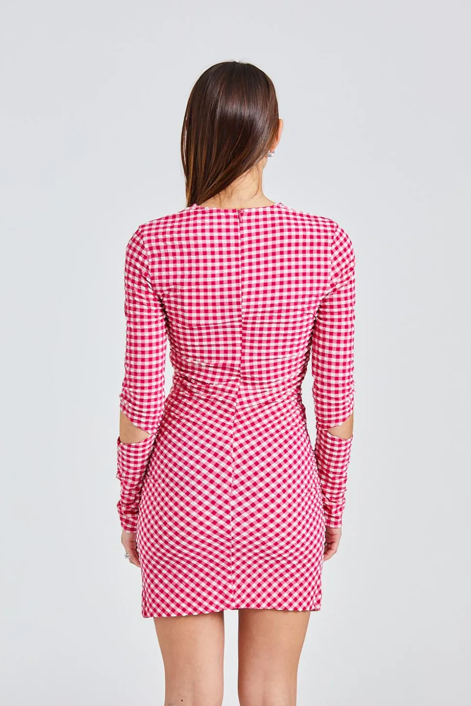 Stretch Seersucker Cutout Mini Dress Love Potion