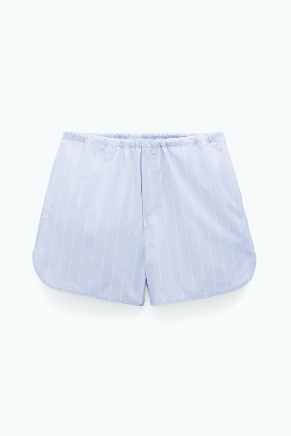 Striped Drawstring Shorts Faded Blue White