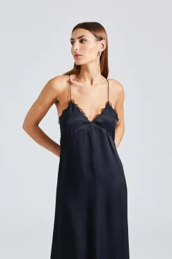 Structure Frill Dress Black