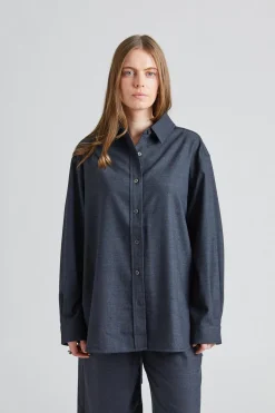 Tailored Oversized Shirt Charcoal